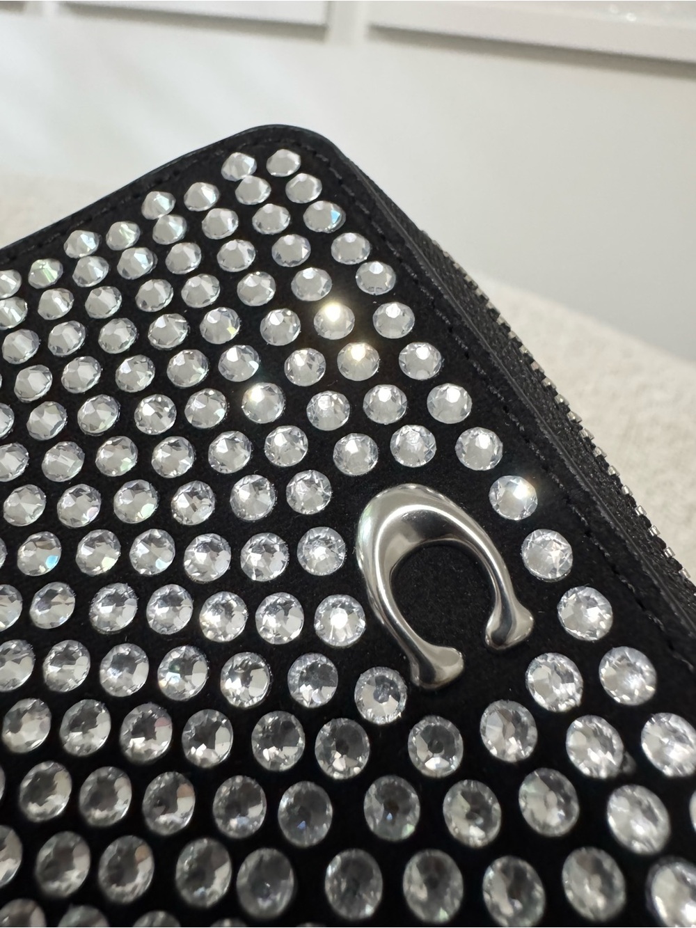 Coach Black Crystal-Embellished Zip Wallet - Picture 2 of 4